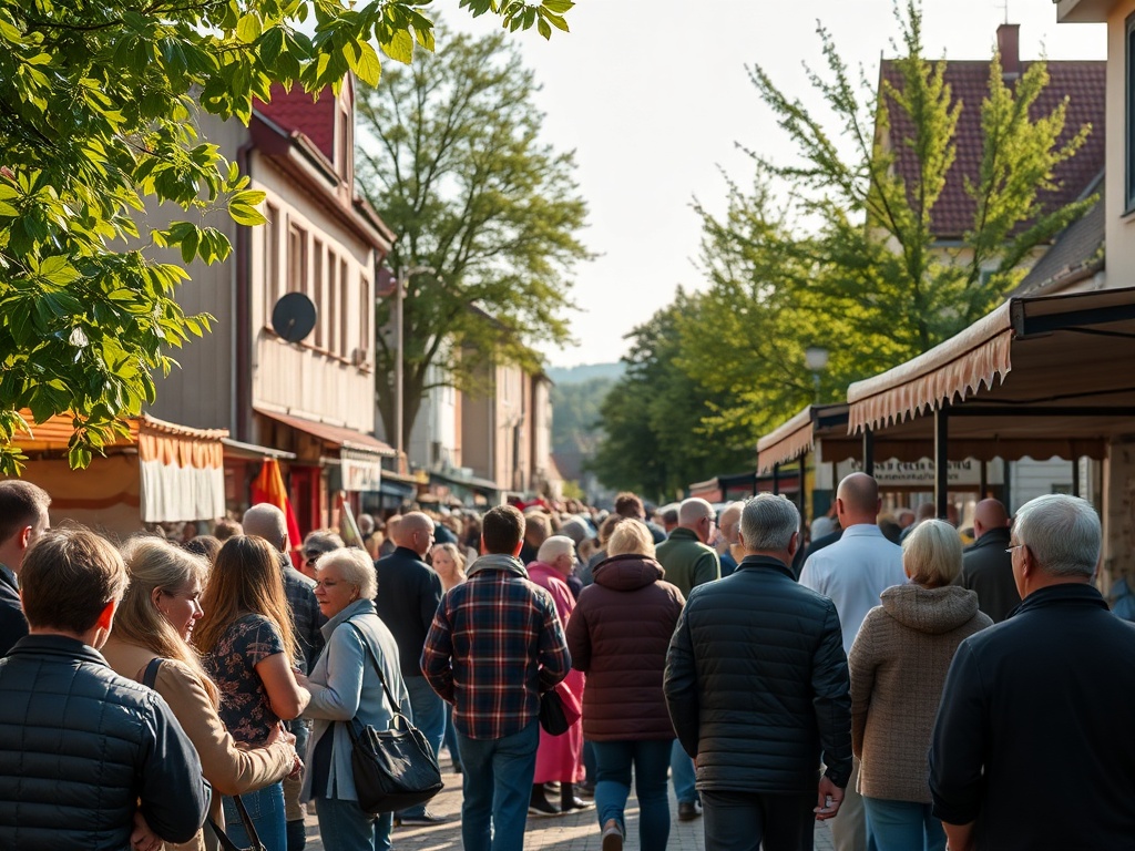 Mieszkańcy Sławkowa podczas akcji sprzątania terenów zielonych z okazji Dnia Ziemi