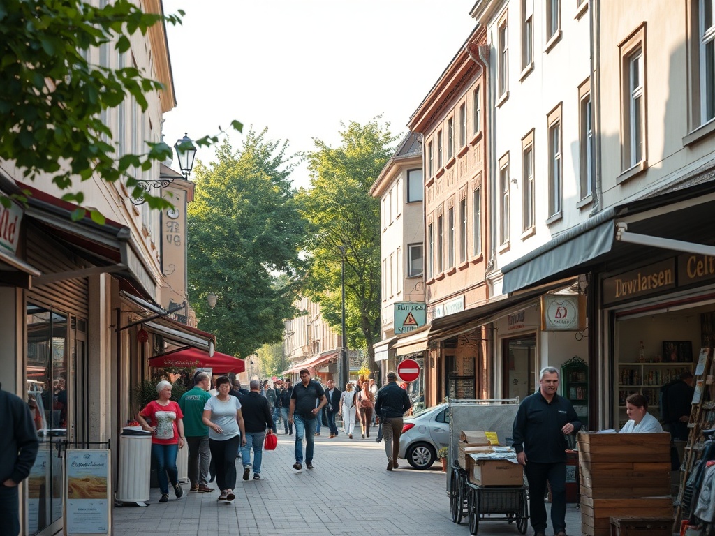Widok na Sławków z dominującymi obiektami przemysłowymi i logistycznymi.